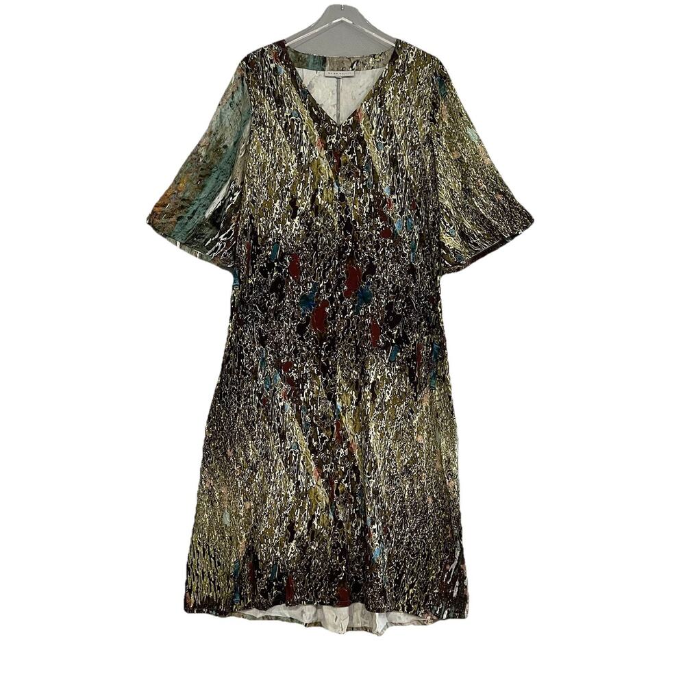 Bryn Walker Maxi Dress XS Multicolor Liliana Aquario Bell Sleeve Oversize